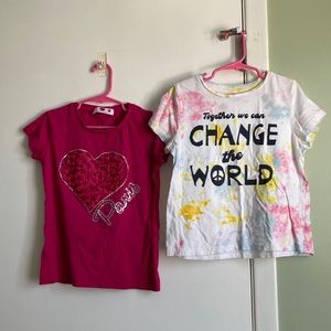 2 girls’ size 8 t-shirts